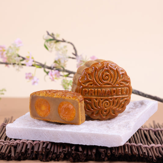 Golden Bloom Gift Set- White Lotus Paste with Double Yolk 烘皮双黄白莲蓉